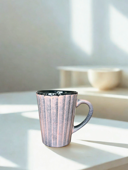 Purple Glazed Ceramic Handcrafted Mug – Set of 4